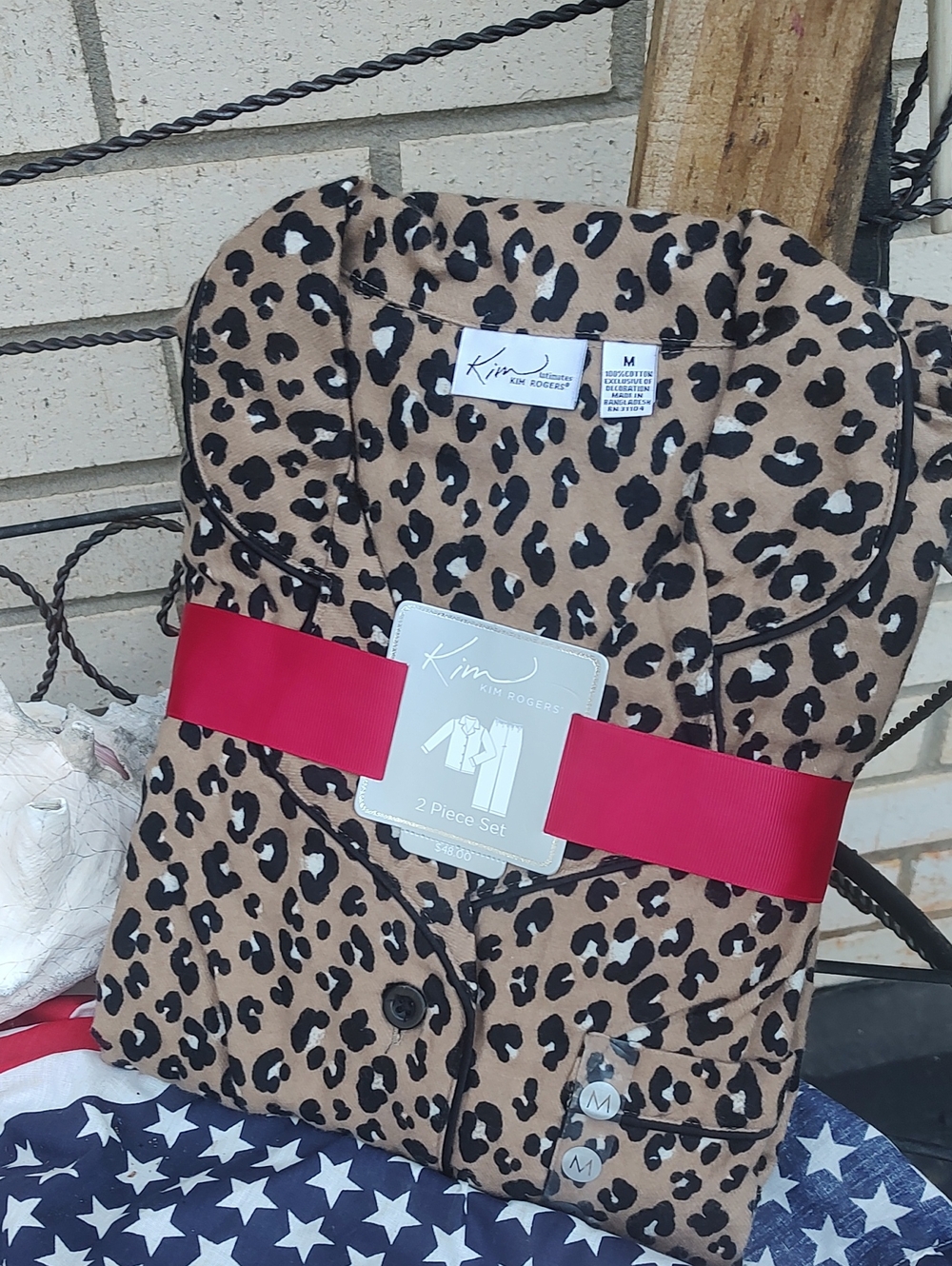 Kim Rogers Leopard Print Pajama Set